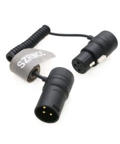 Cable en ángulo recto macho a hembra XLR de 3 pines de