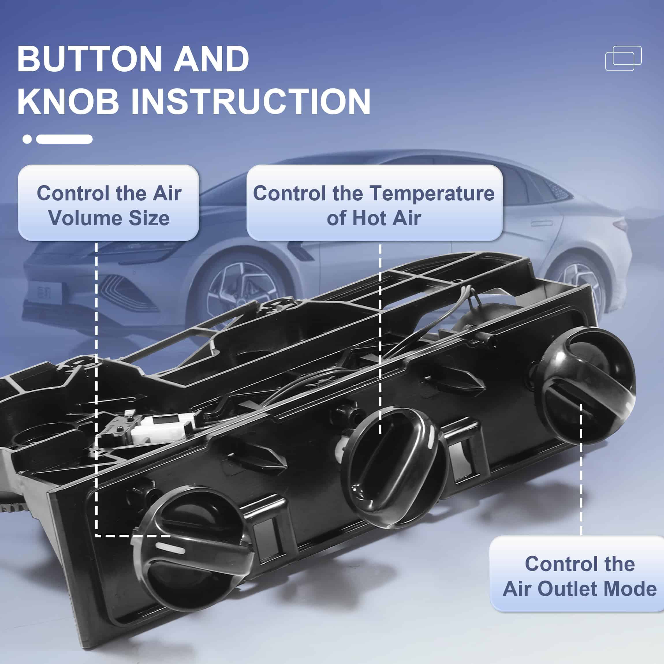 Conjunto de interruptor de control de clima de calefacción - Imagen 4