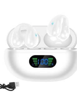 AYlLONGXNG Auriculares de conducción ósea -Blanco