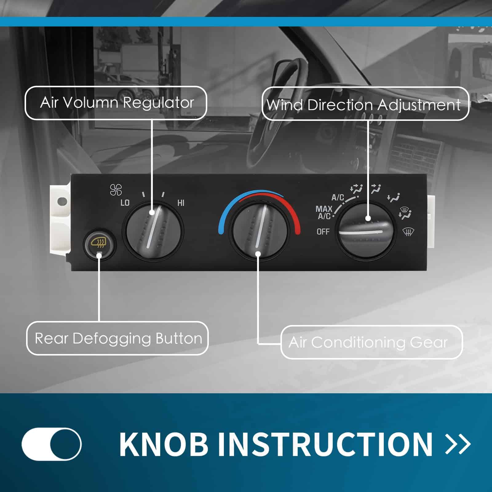 Panel de control del aire acondicionado y calefacción de - Imagen 4