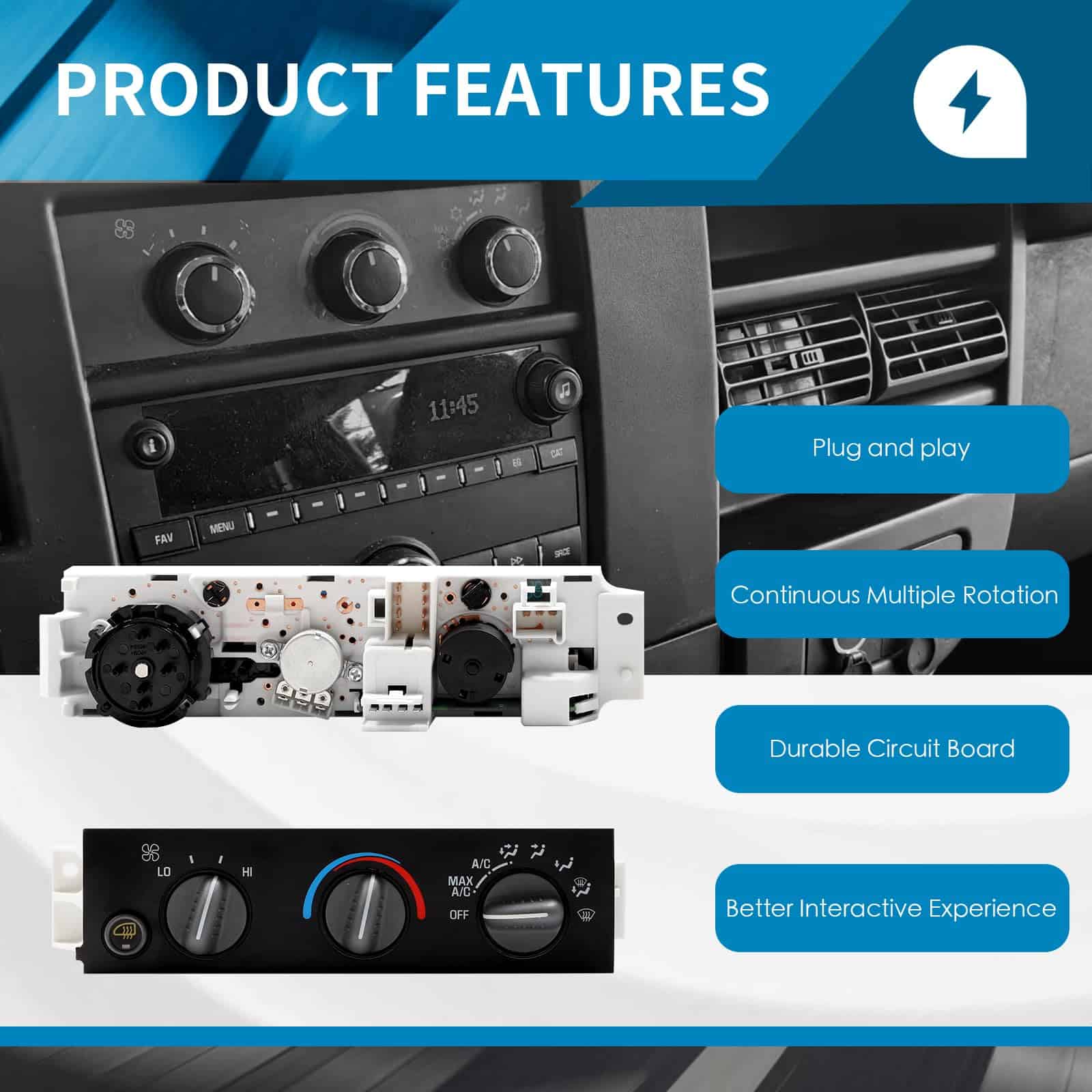 Panel de control del aire acondicionado y calefacción de - Imagen 8