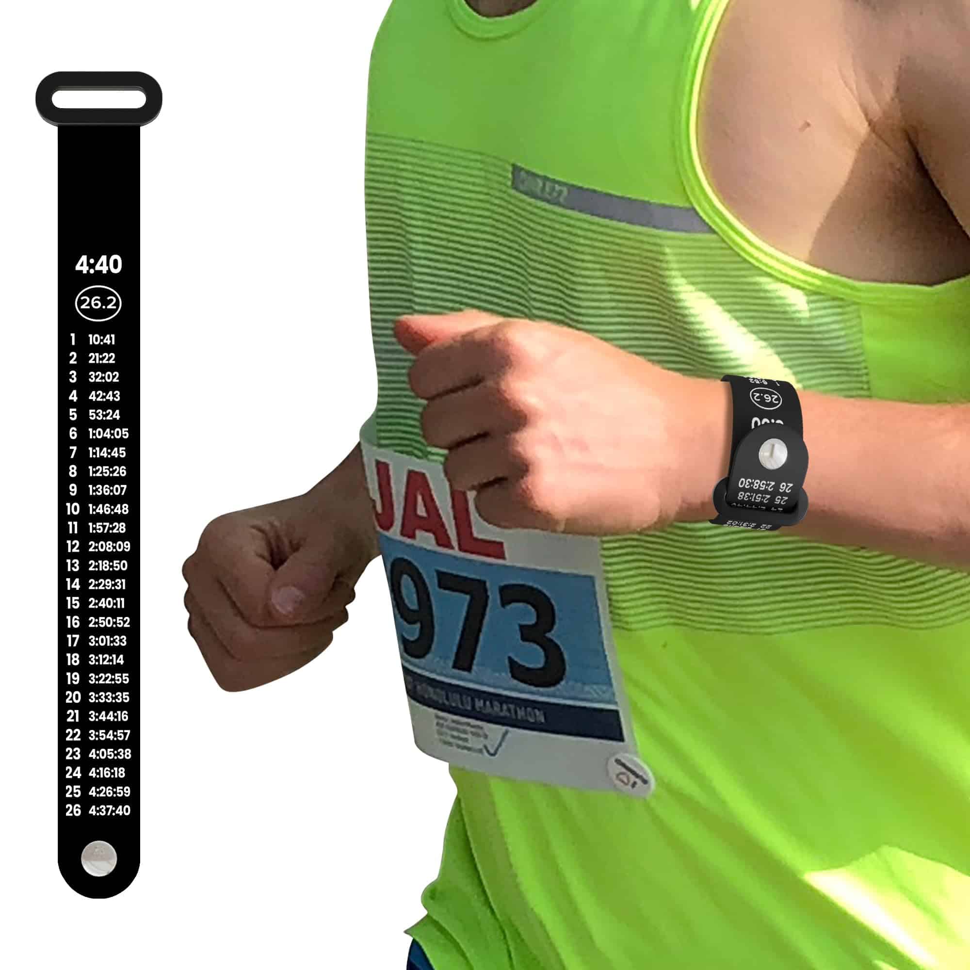 BibBoards Marathon Pace Band Full Marathon 4:40 - Tu