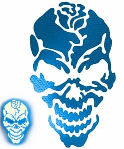 Calcomanía Reflectante de Calavera y Rosa de Alta