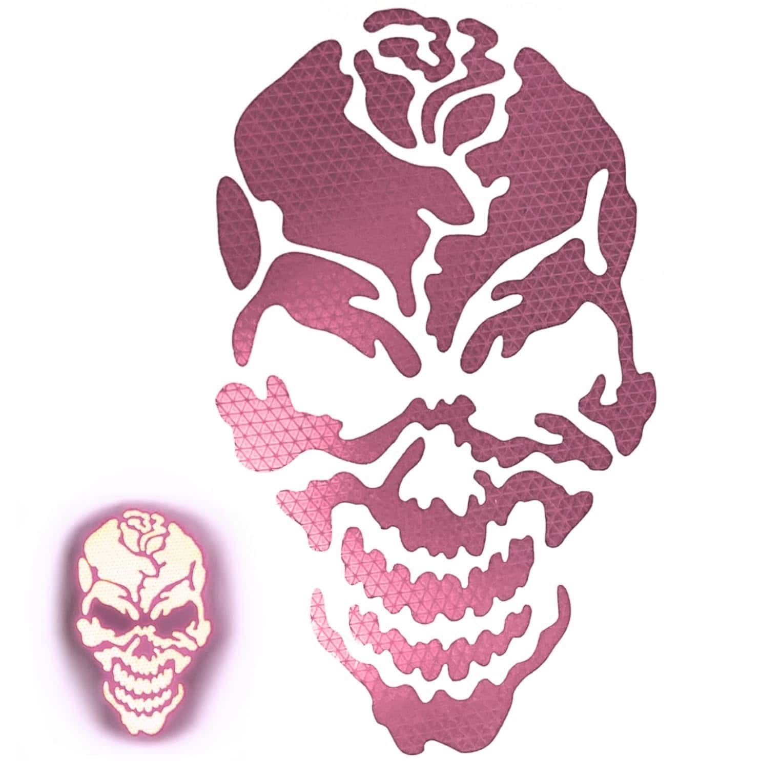 Calcomanía Reflectante de Calavera con Rosa customTAYLOR33