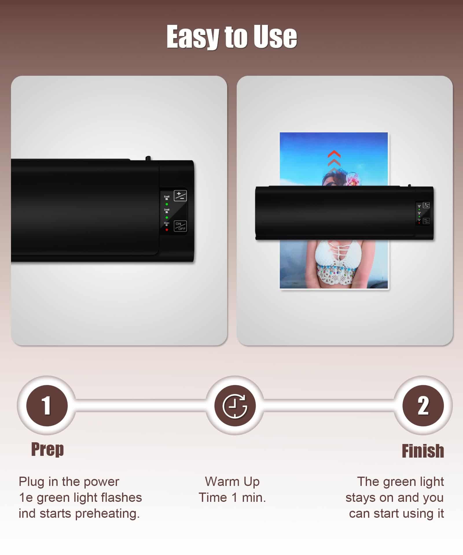 Máquina Laminadora A3, 13 Pulgadas 9 en 1 con Hojas de - Imagen 4