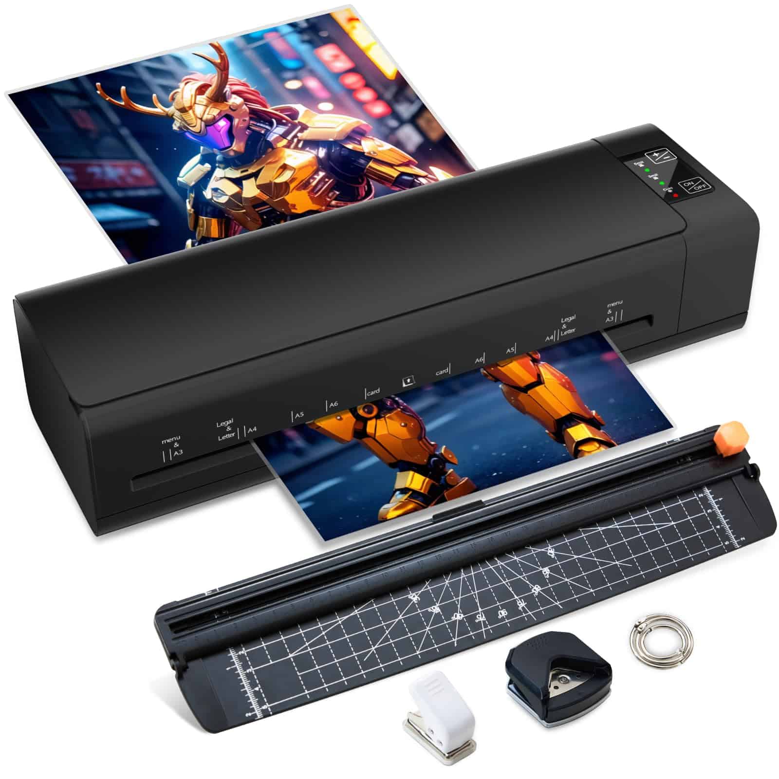 Máquina Laminadora A3, 13 Pulgadas 9 en 1 con Hojas de