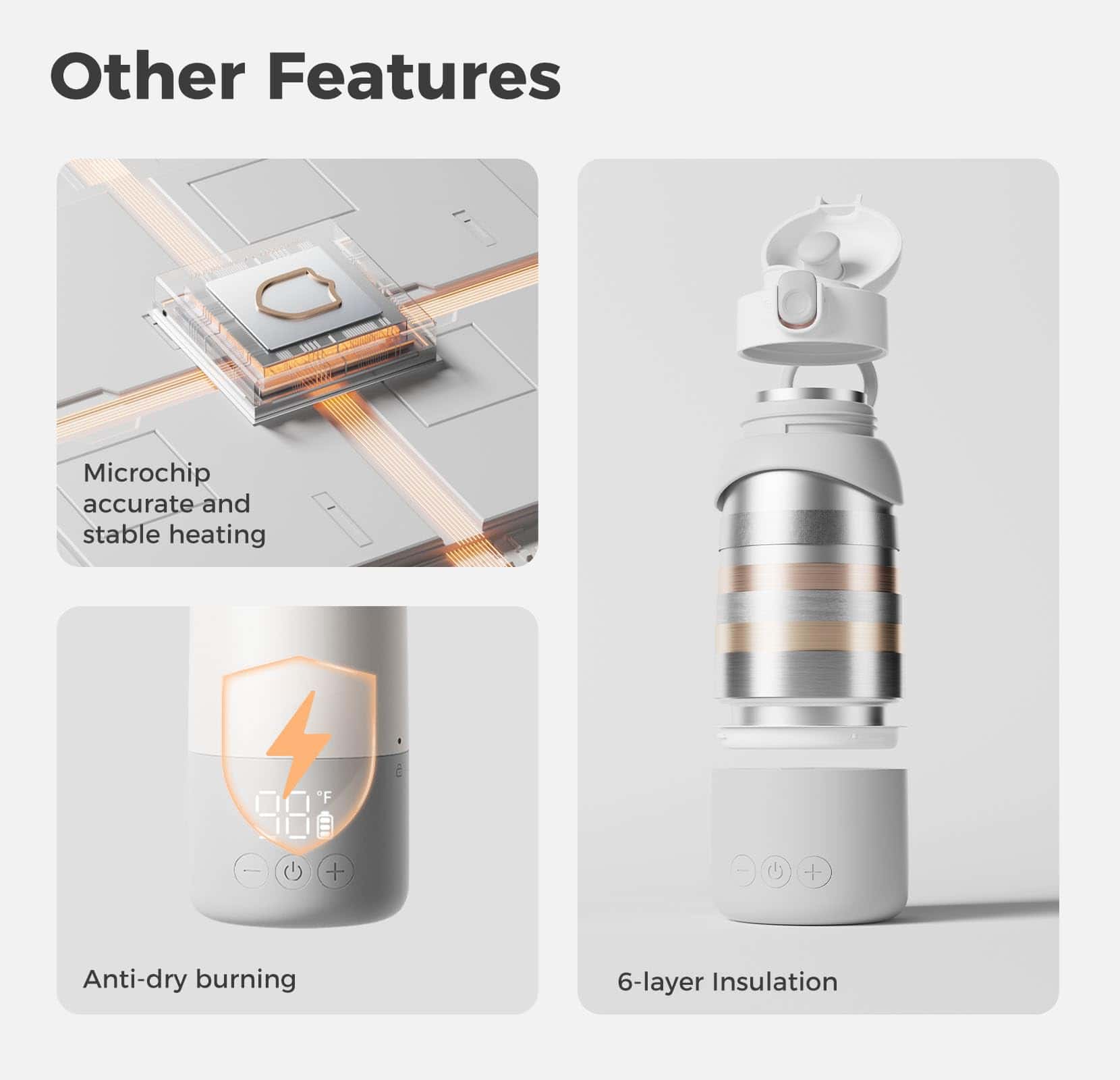 BOLOLO Calentador de Leche Portátil Pro, Diseño Desmontable - Imagen 10