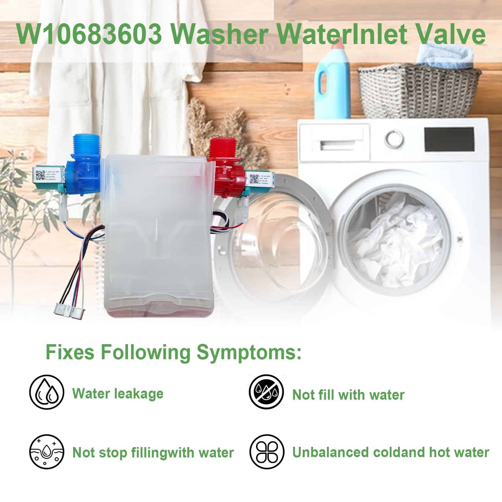 Válvula de entrada de agua W10683603 de repuesto para - Imagen 7