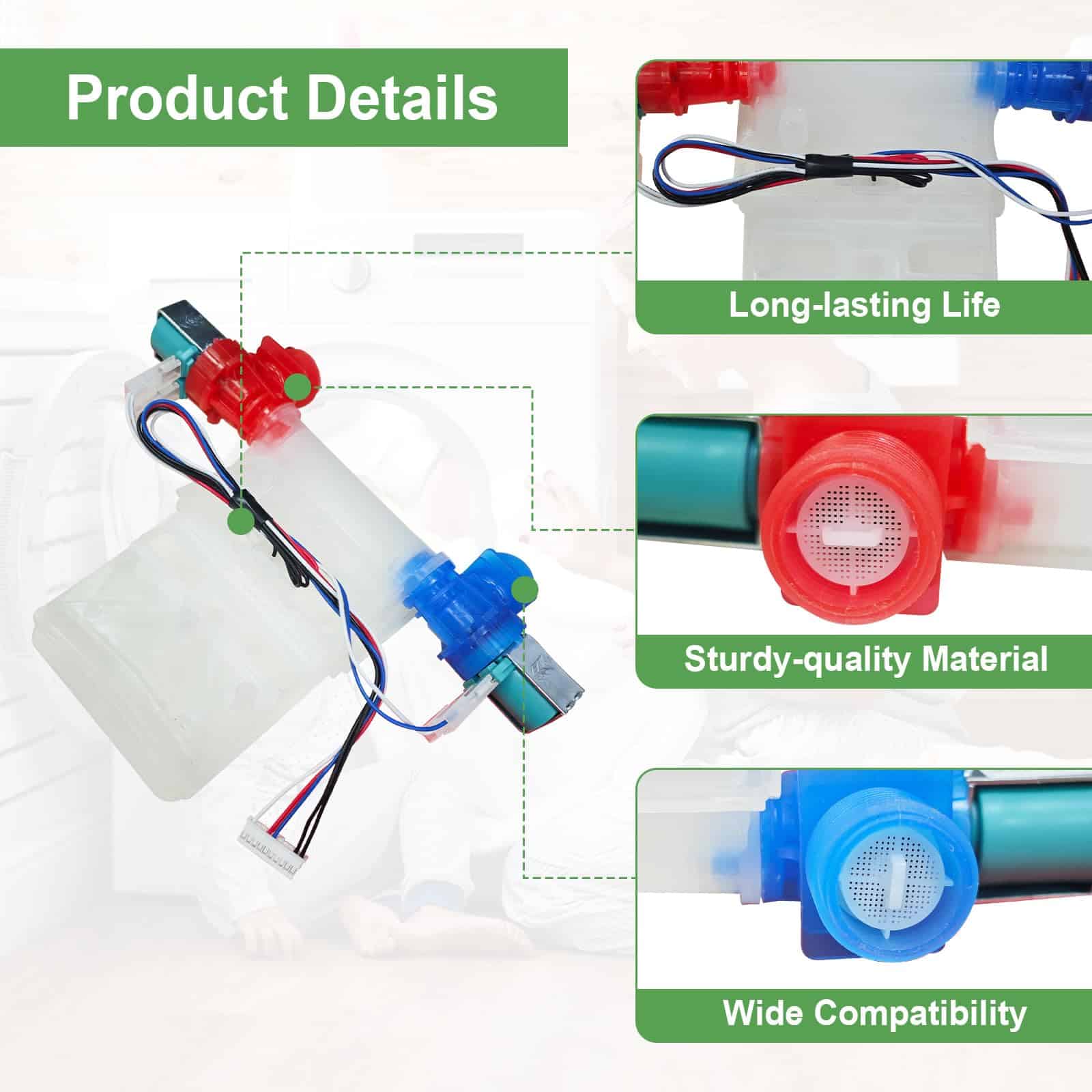 Válvula de entrada de agua W10683603 de repuesto para - Imagen 6