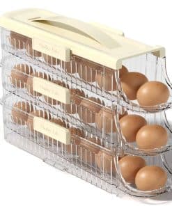 Porta Huevos para Refrigerador con Rodillos Automáticos,