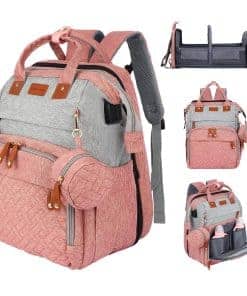 Mochila de pañales JOYCE, con mesa de cambio, tela de
