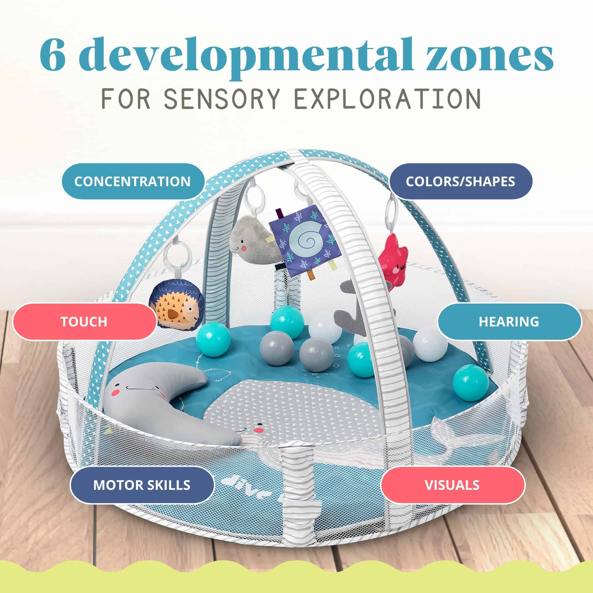 Gimnasio de Juegos para Bebés TODDLETUFF, Alfombra de - Imagen 3