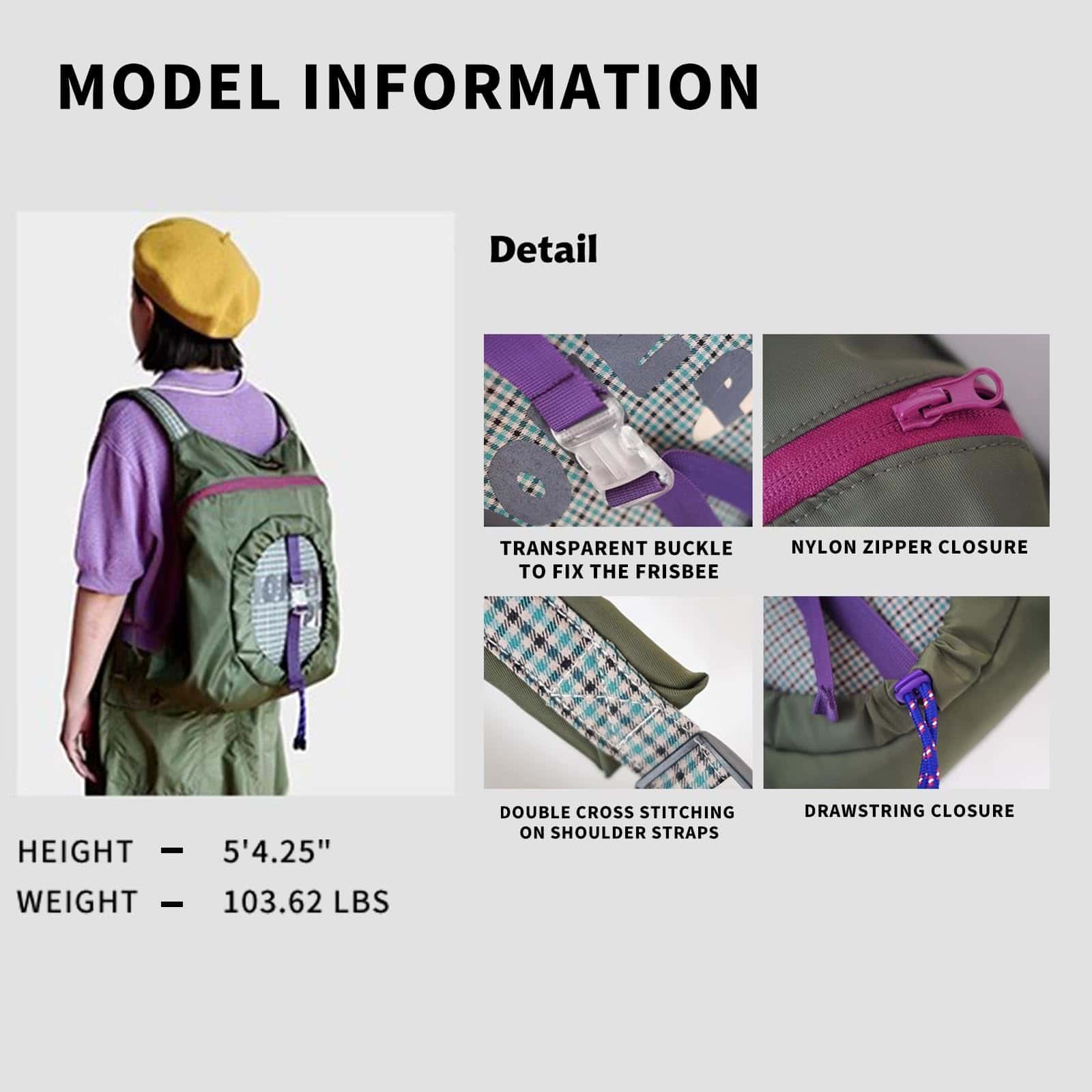 Bolso de disco de golf Wandefu con estilo? Adecuado para - Imagen 5