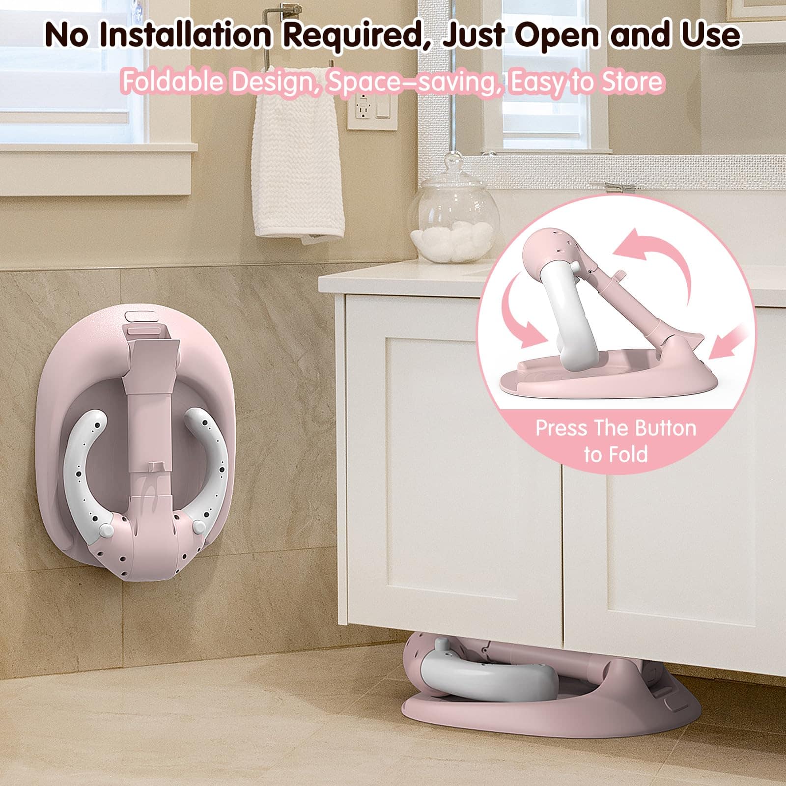 Soporte de Baño Plegable para Bebés, Soporte de Baño - Imagen 7