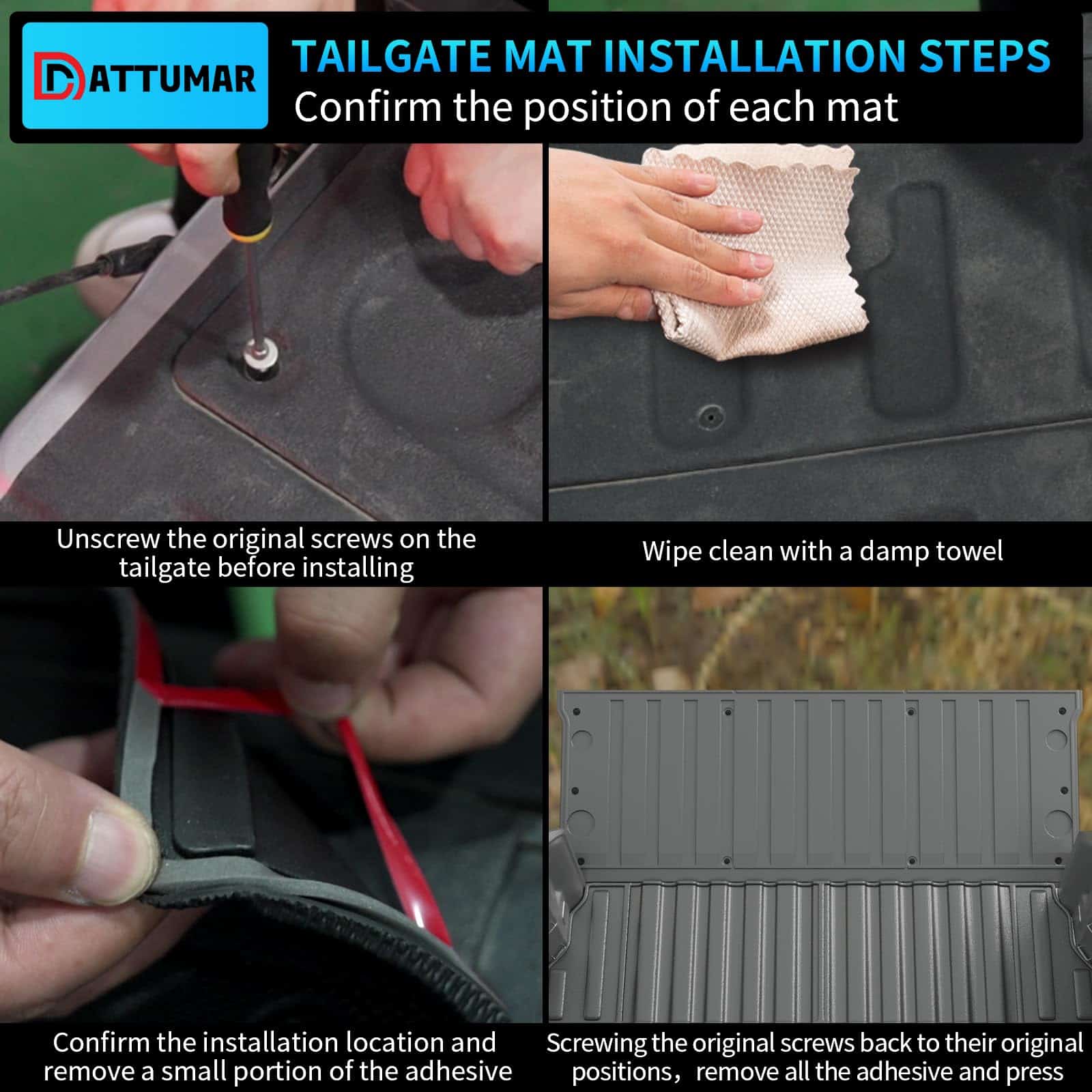 Tapete de cama de camioneta y tapete de portón trasero - Imagen 5