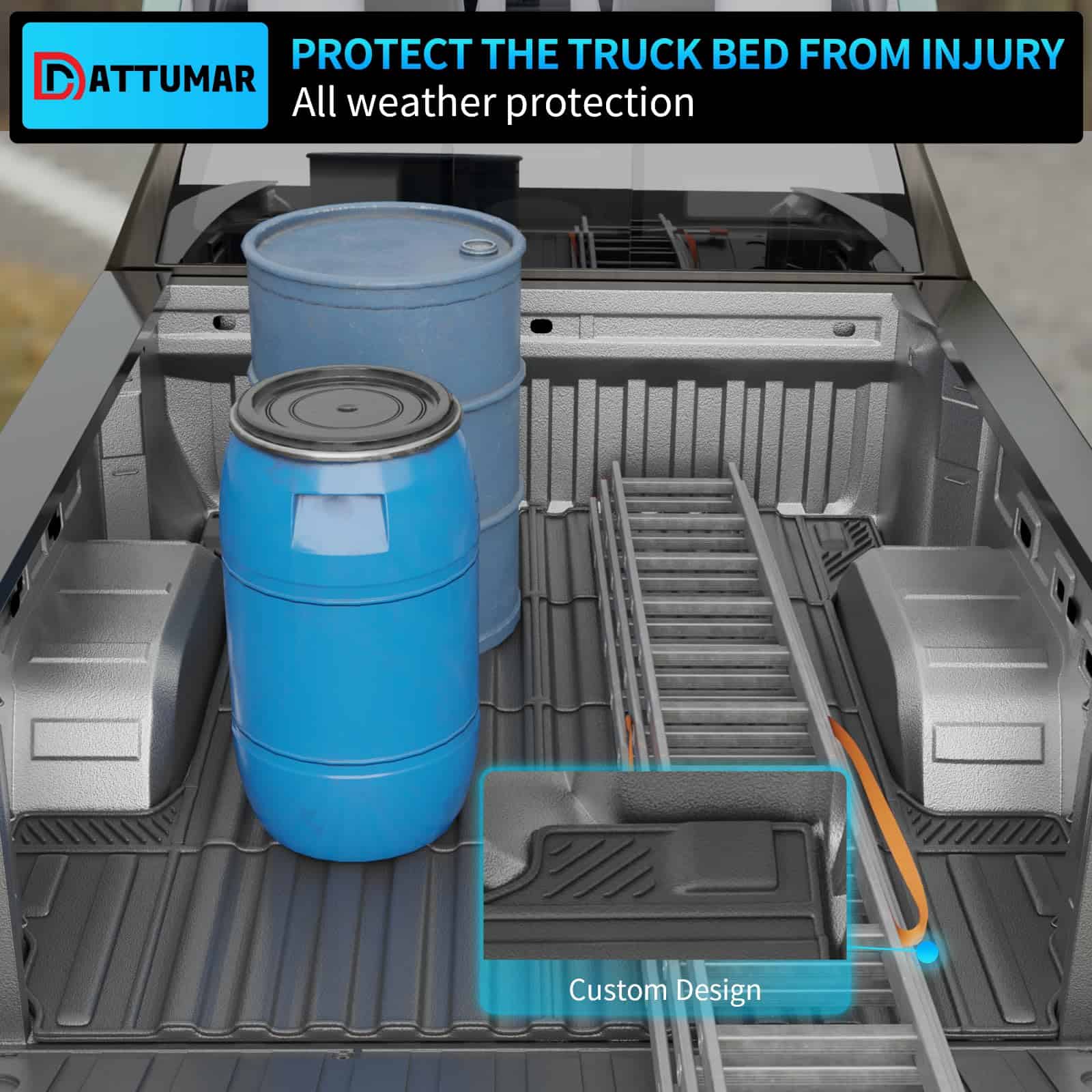 Tapete de cama de camioneta y tapete de portón trasero - Imagen 6