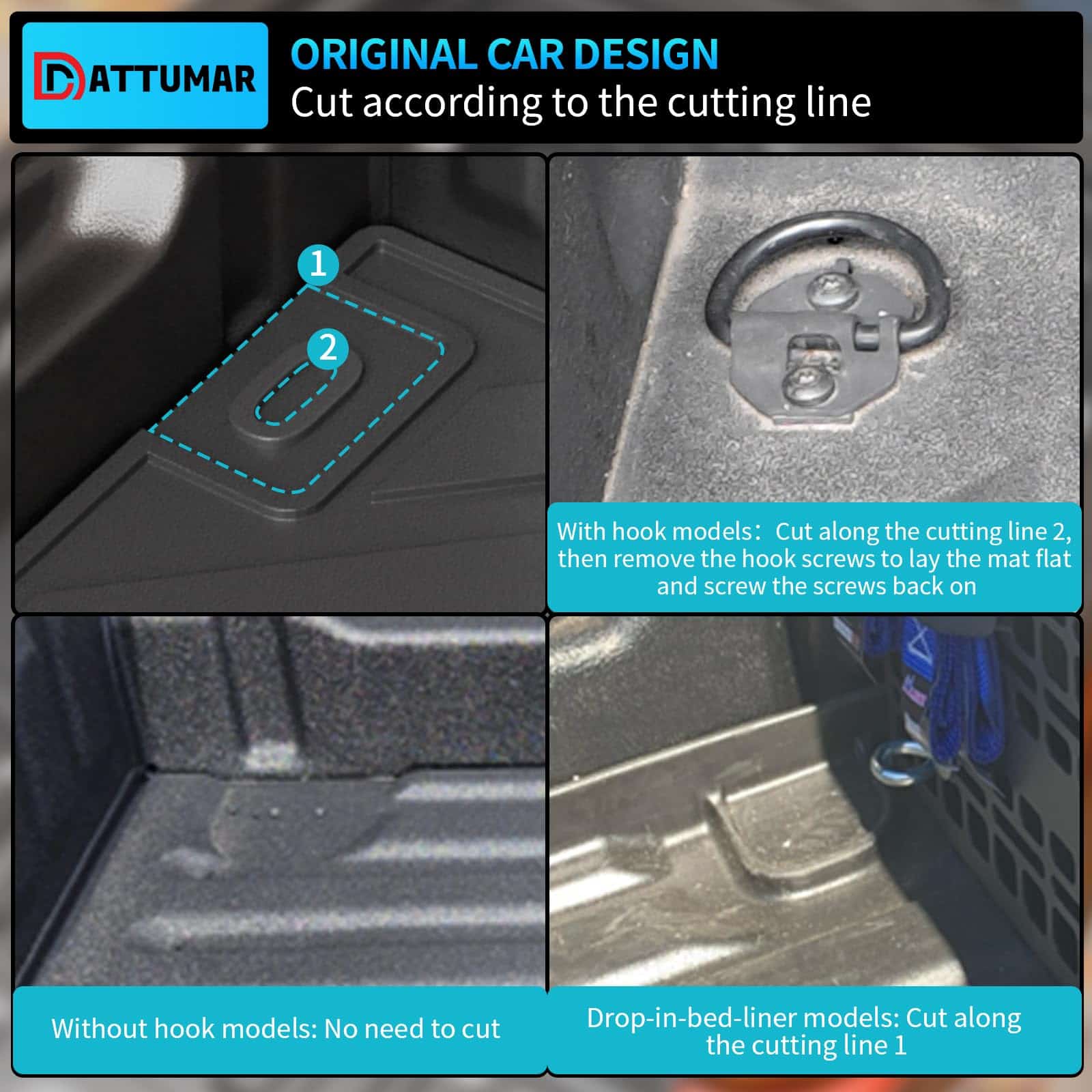 Tapete para cama de camioneta y tapete para portón trasero - Imagen 4