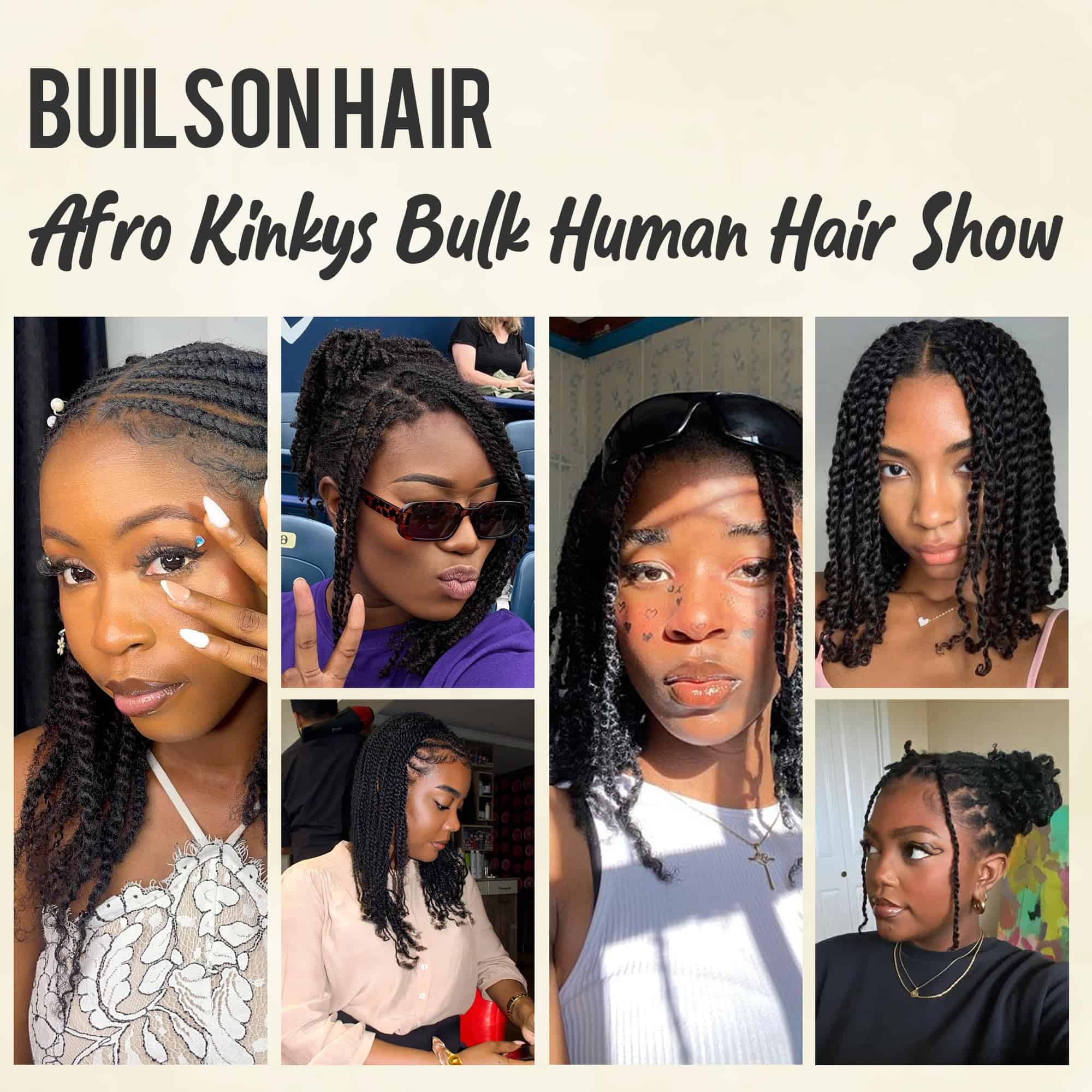 Cabello Afro Kinkys Bulk de Cabello Humano - 100% Cabello - Imagen 8