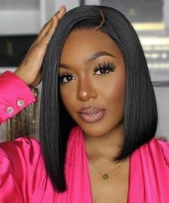 Pelucas de Bob de Encaje Frontal de Pelo Humano 13x4,