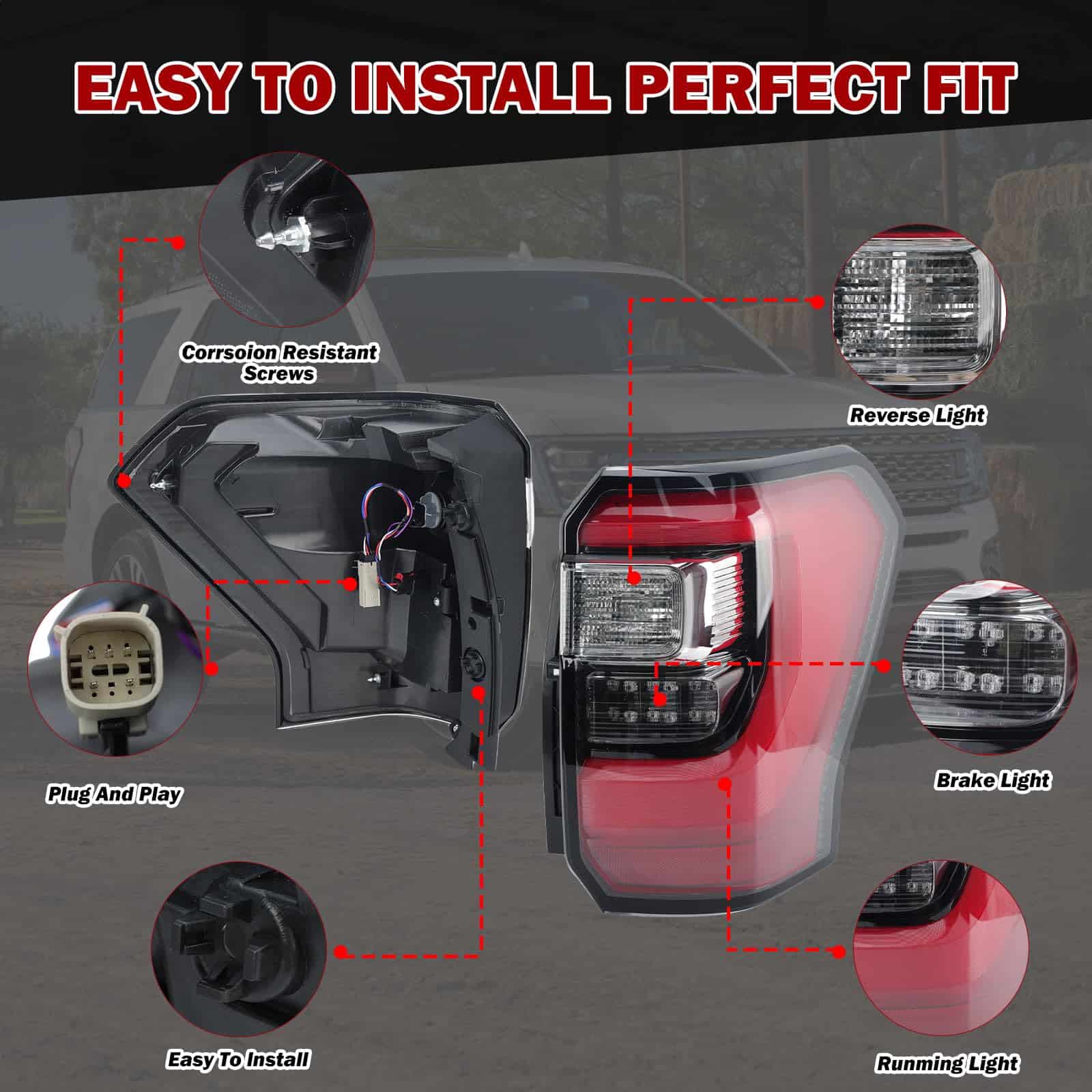 Luz trasera LED y halógena Compatible con Ford Expedition - Imagen 3