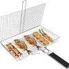 Canasta de Parrilla Grande Portátil Plegable para Barbacoa