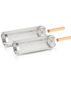 Cesta de Parrilla Enrollable de Acero Inoxidable, Malla de