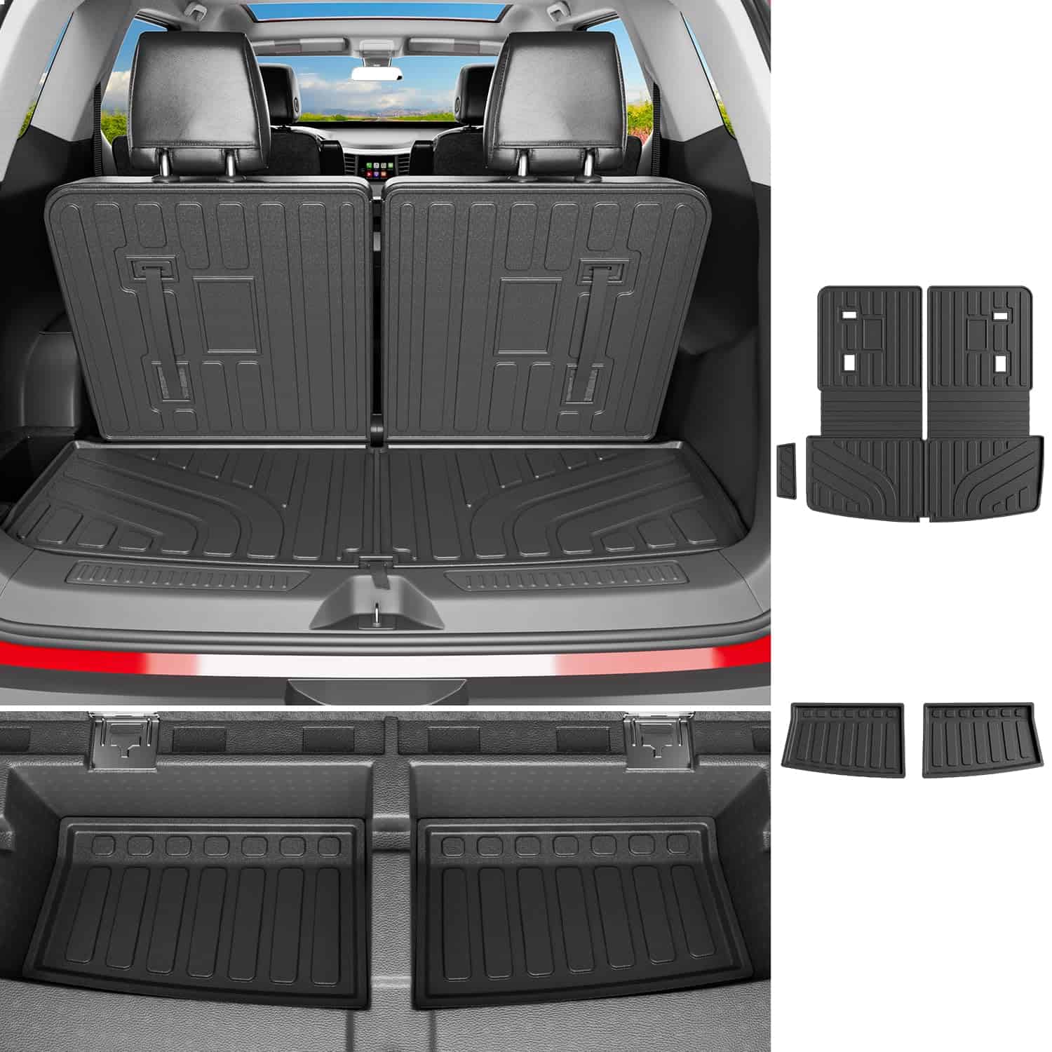 powoq 6&7 Seats Cargo Mat Compatible with 17-23 GMC Acadia