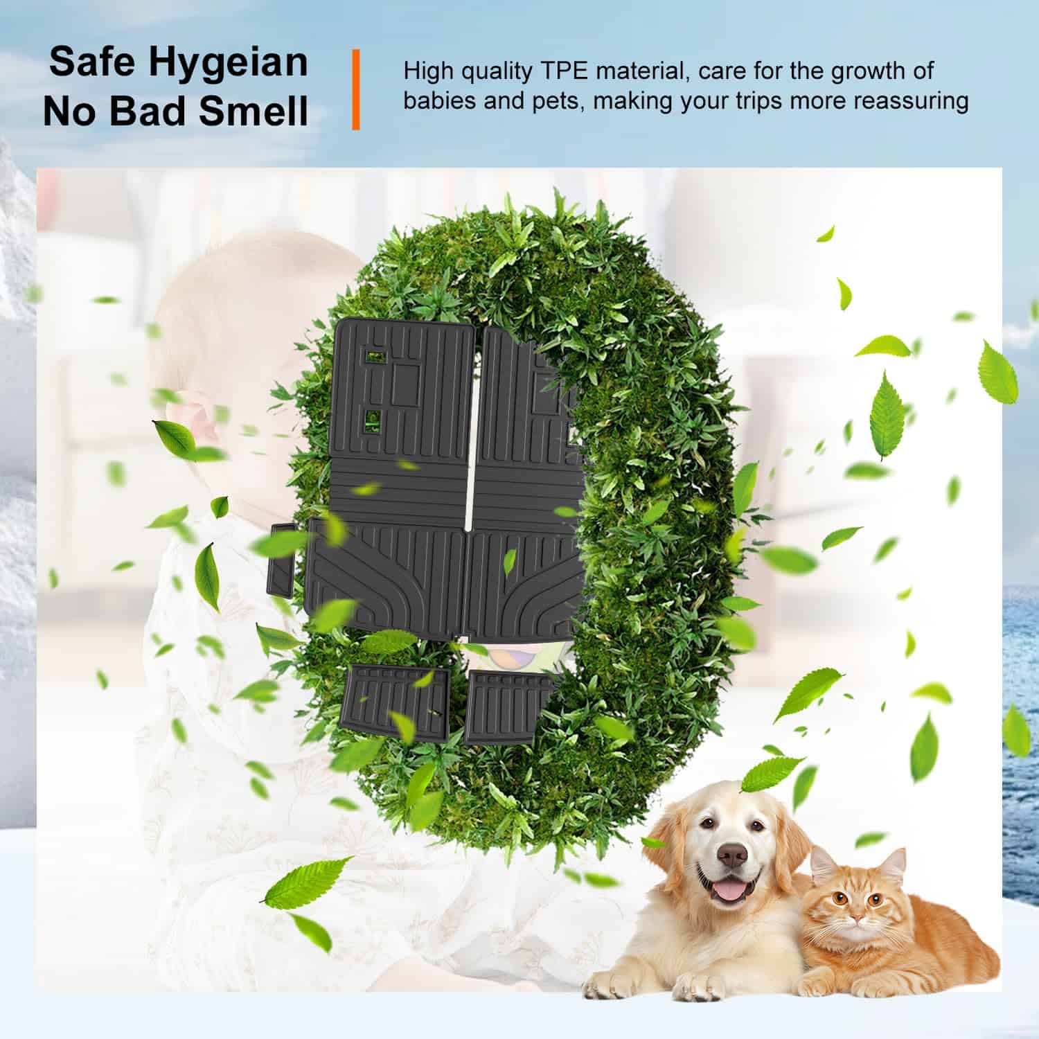 powoq 6&7 Seats Cargo Mat Compatible with 17-23 GMC Acadia - Imagen 7