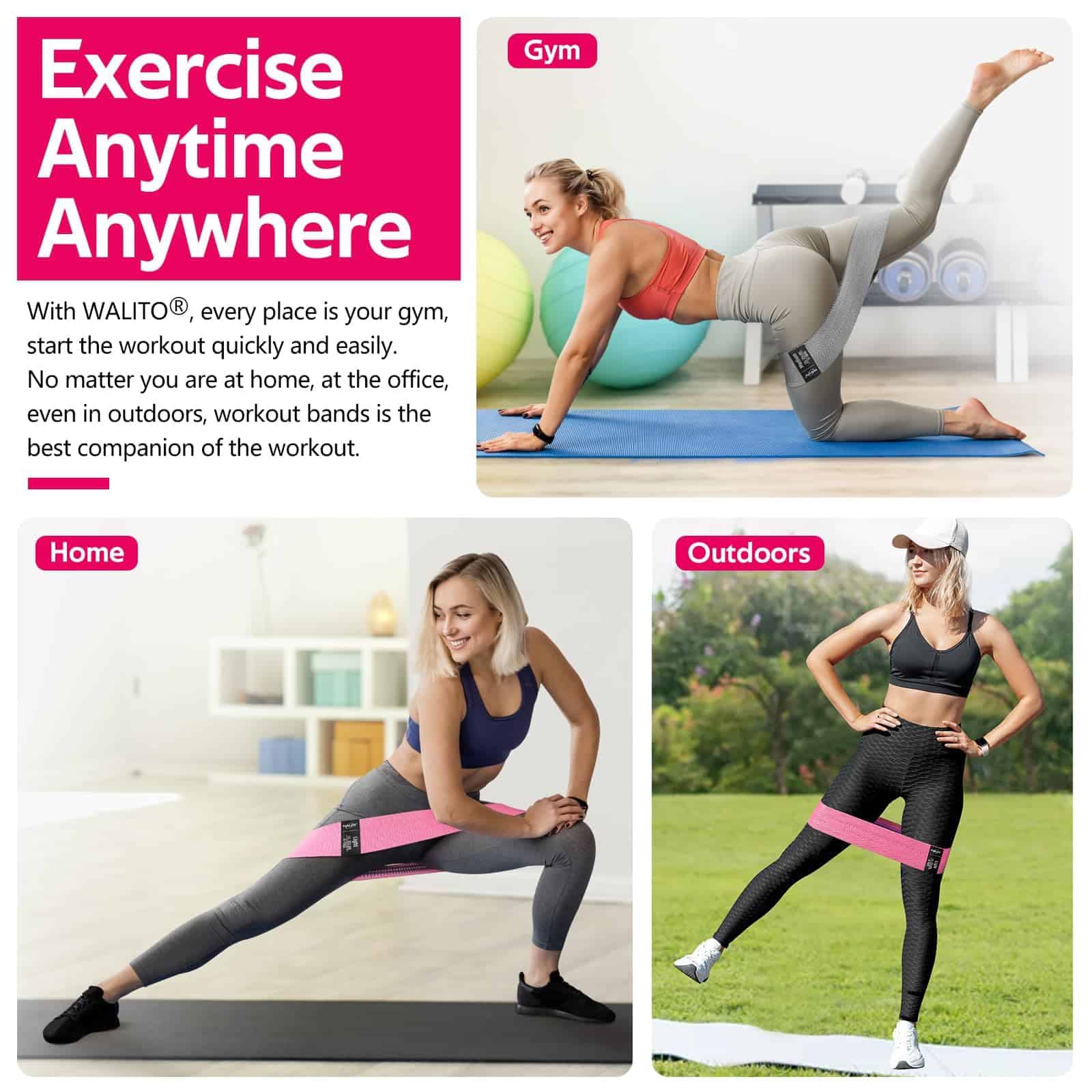 Bandas de Resistencia WALITO para Piernas y -Gris-3 - Imagen 6