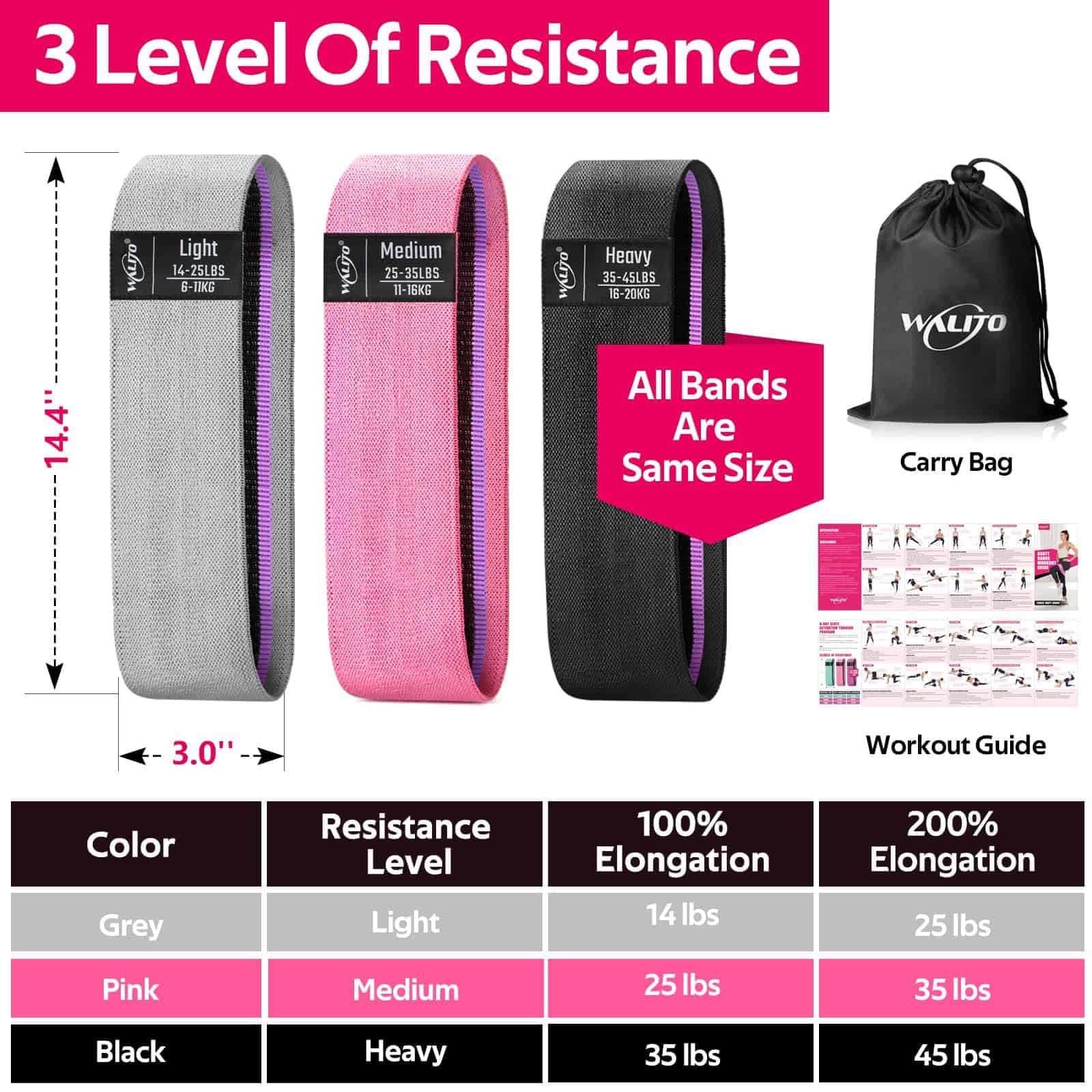 Bandas de Resistencia WALITO para Piernas y -Gris-3 - Imagen 4