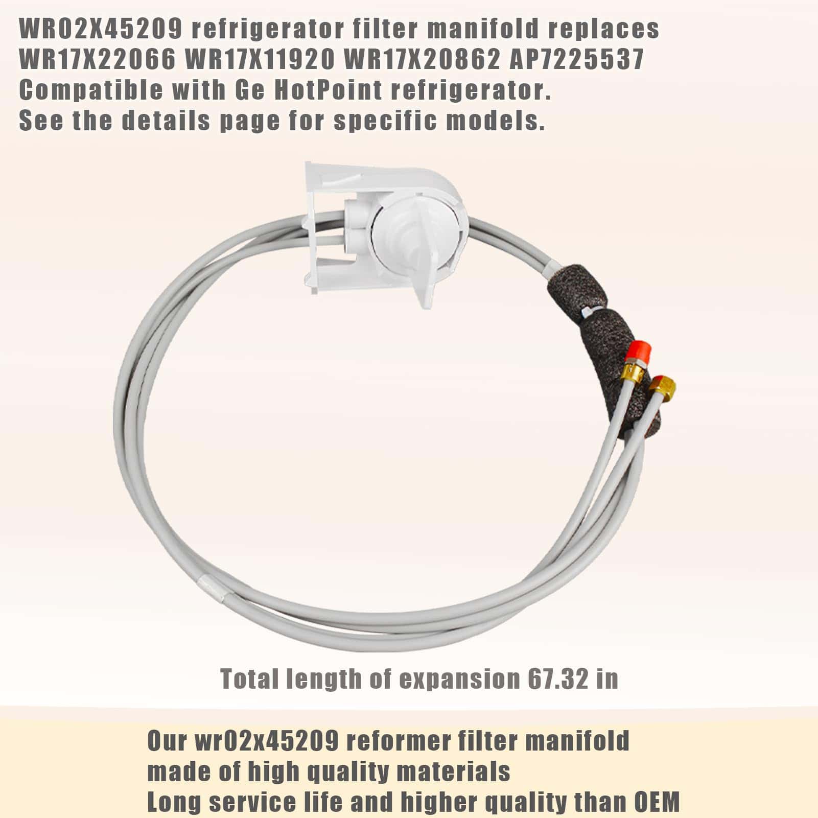 Upgrade WR17X22066 Ensamblaje de Cabezal de Filtro de Agua - Imagen 3