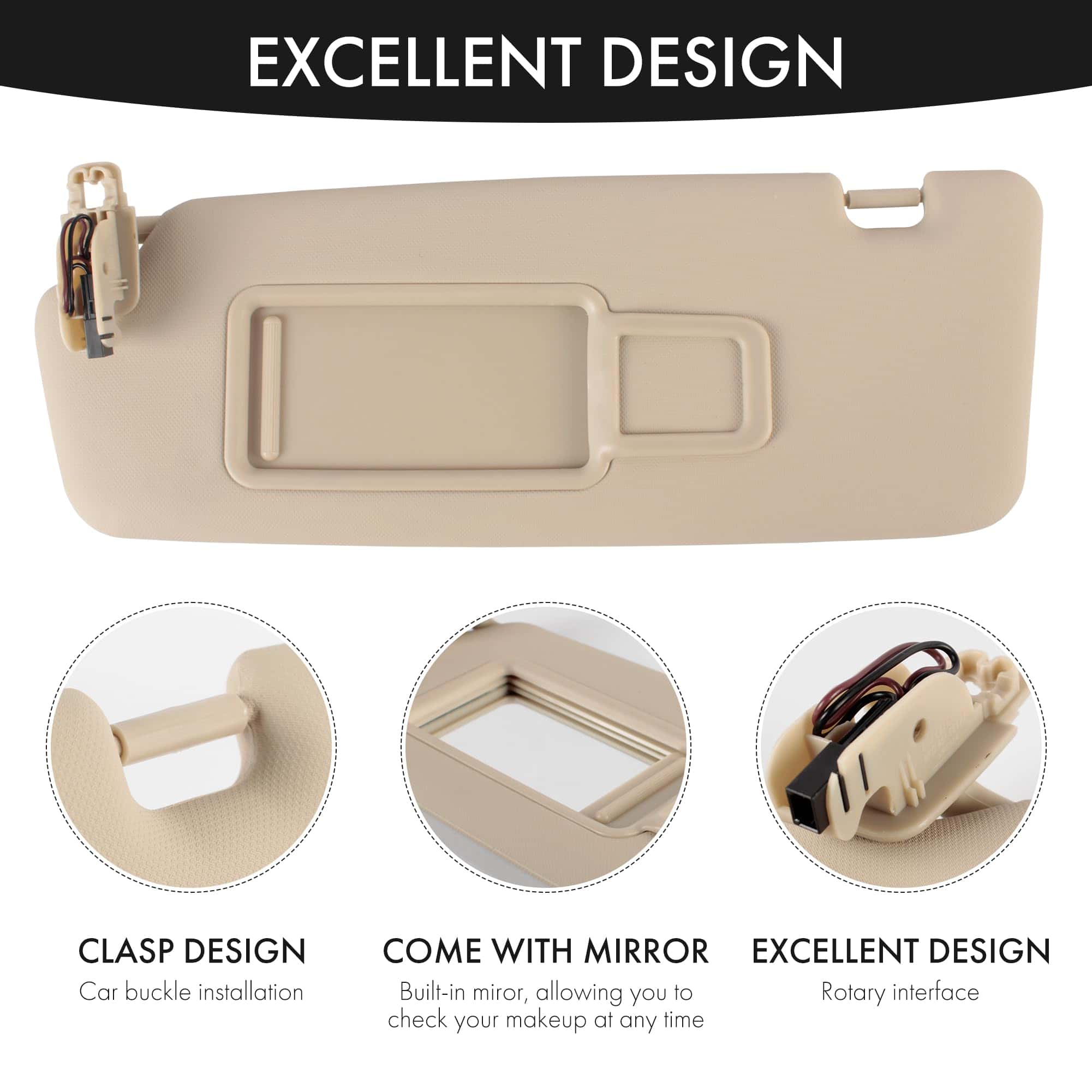 Ensamblaje de Visera Solar para Coche Compatible para Audi - Imagen 6