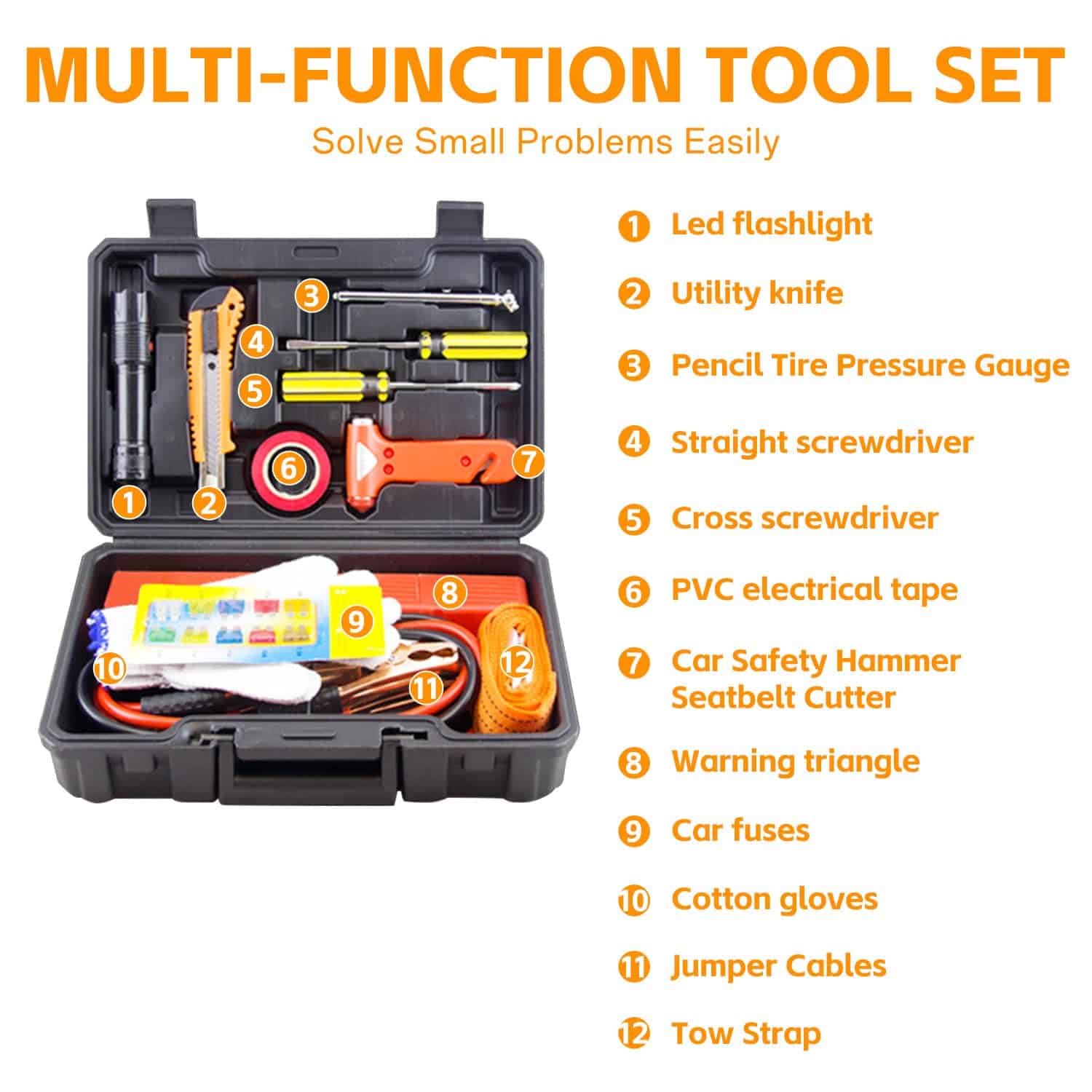 Kit de Emergencia para Carretera para Vehículos con Cables - Imagen 3