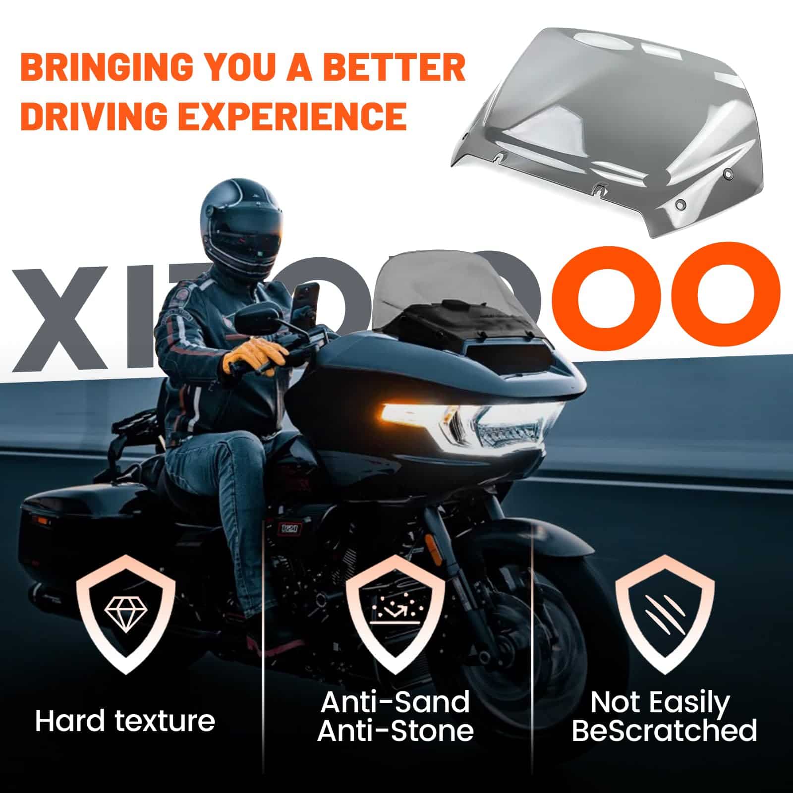Parabrisas de 12" Xitqiooo Compatible con 2023 -Humo - Imagen 3
