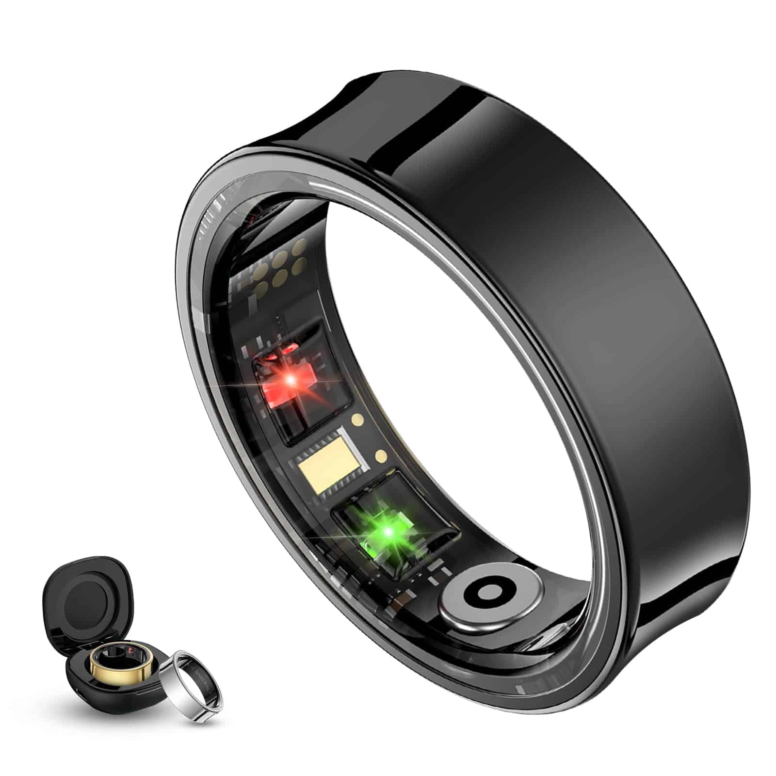 Anillo Inteligente Rastreador de Salud, -Negro