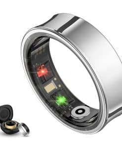 Rastreador de Salud Anillo Inteligente, -Plata