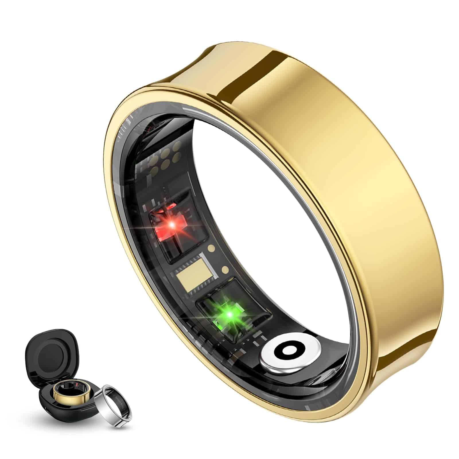 Rastreador de Salud Anillo Inteligente, -Oro