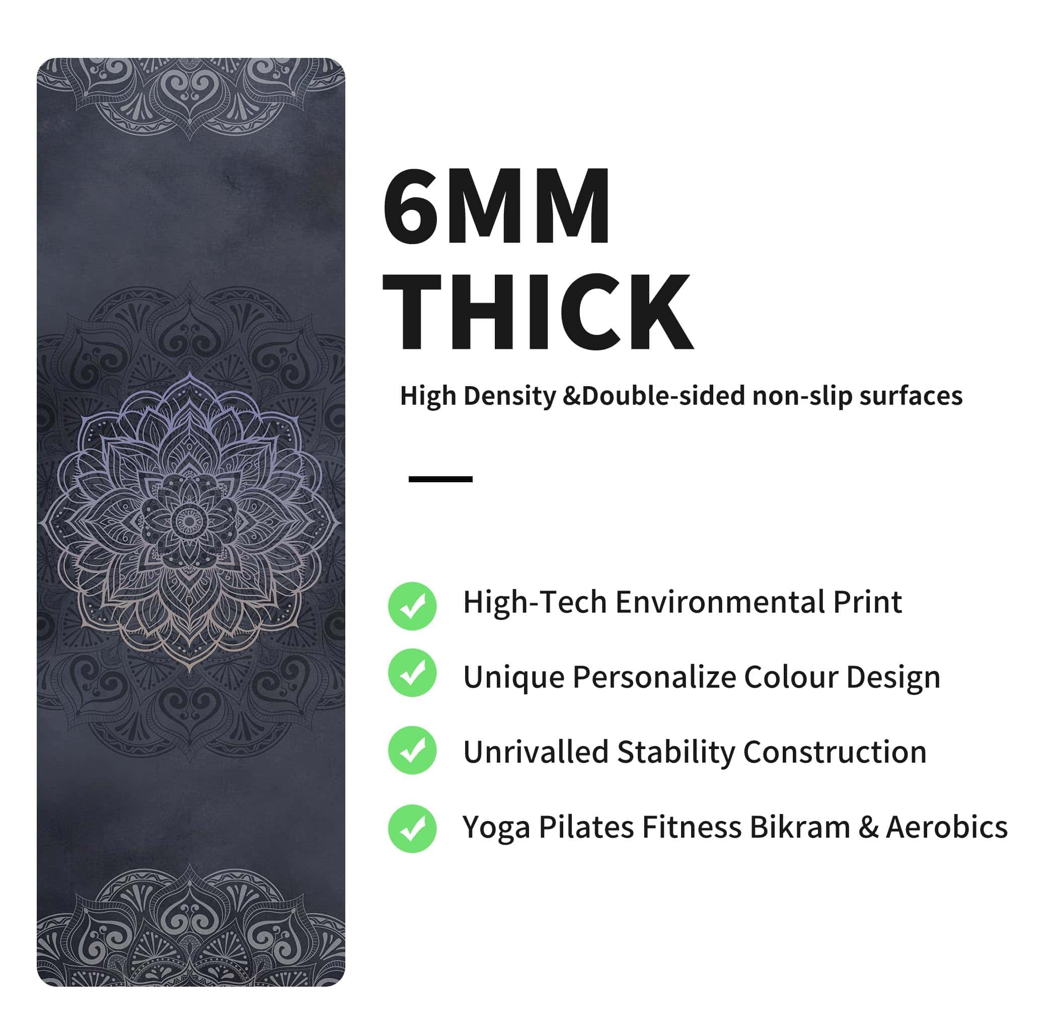 Tapete de Yoga Estampado Extra Grueso TPE - el Suelo - Imagen 5