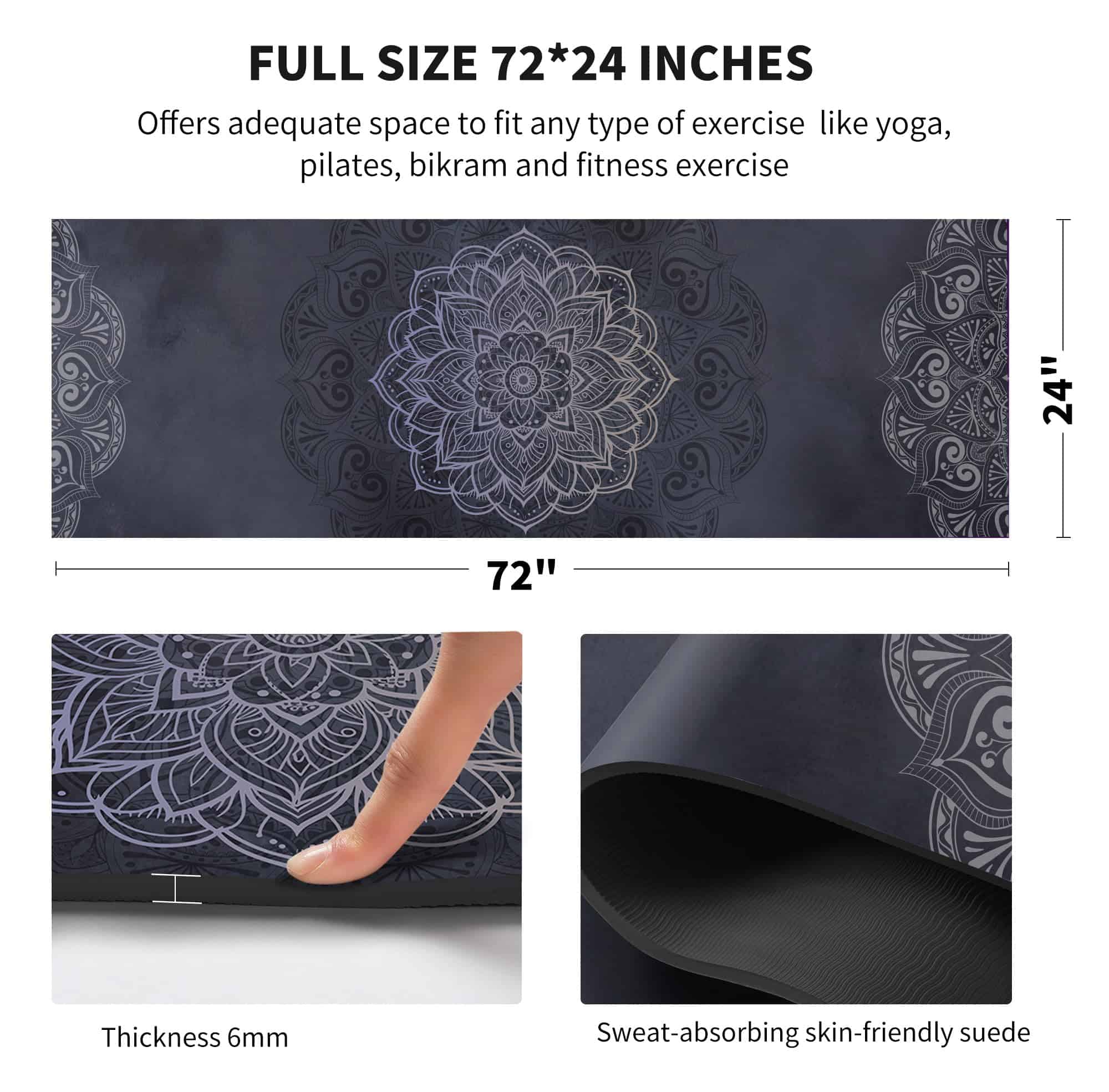 Tapete de Yoga Estampado Extra Grueso TPE - el Suelo - Imagen 4