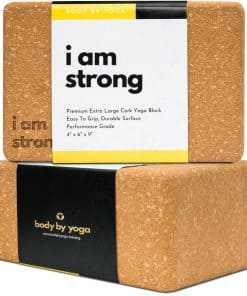 Bloques de Yoga de Corcho Premium 2 Pack - -I Am Strong