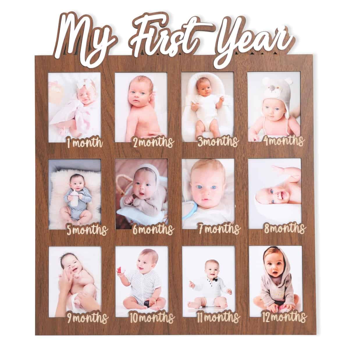 Marco de Fotos de Mi Primer Año - Decoración de Fotos de 12