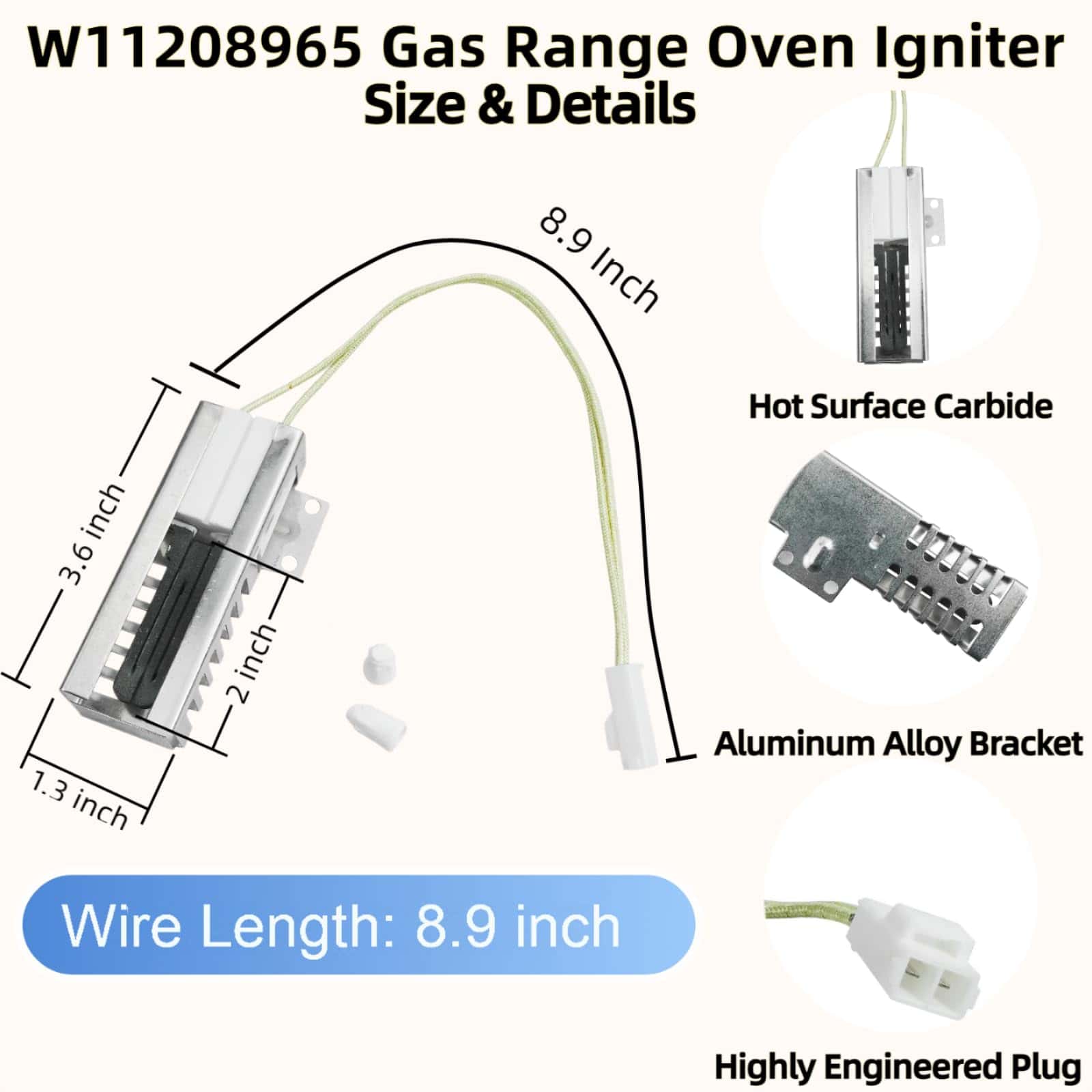 W11208965 Reemplazo del Encendedor de Horno de Gas para - Imagen 4