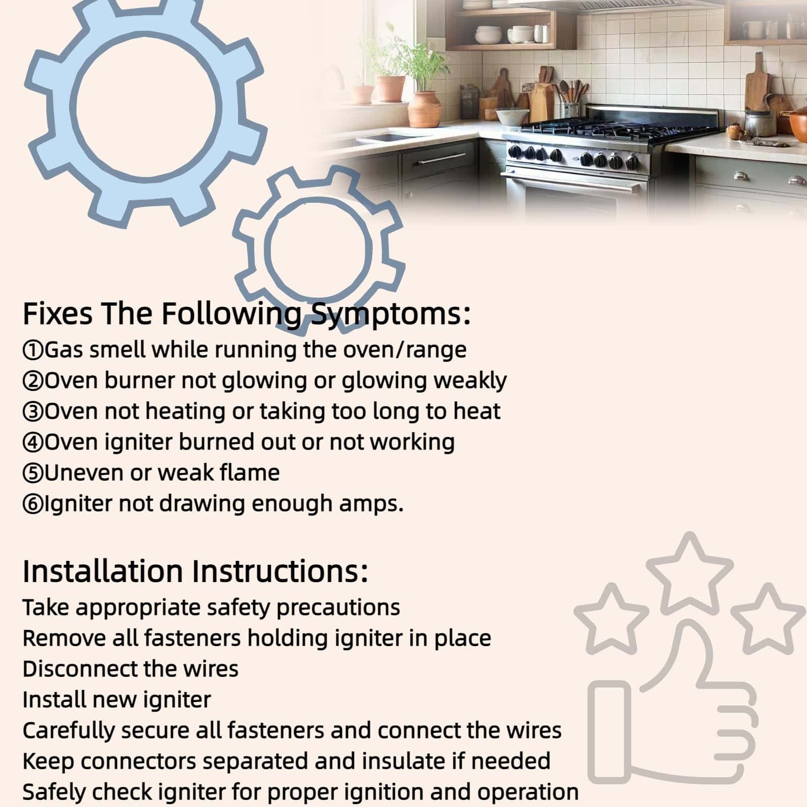 W11208965 Reemplazo del Encendedor de Horno de Gas para - Imagen 7