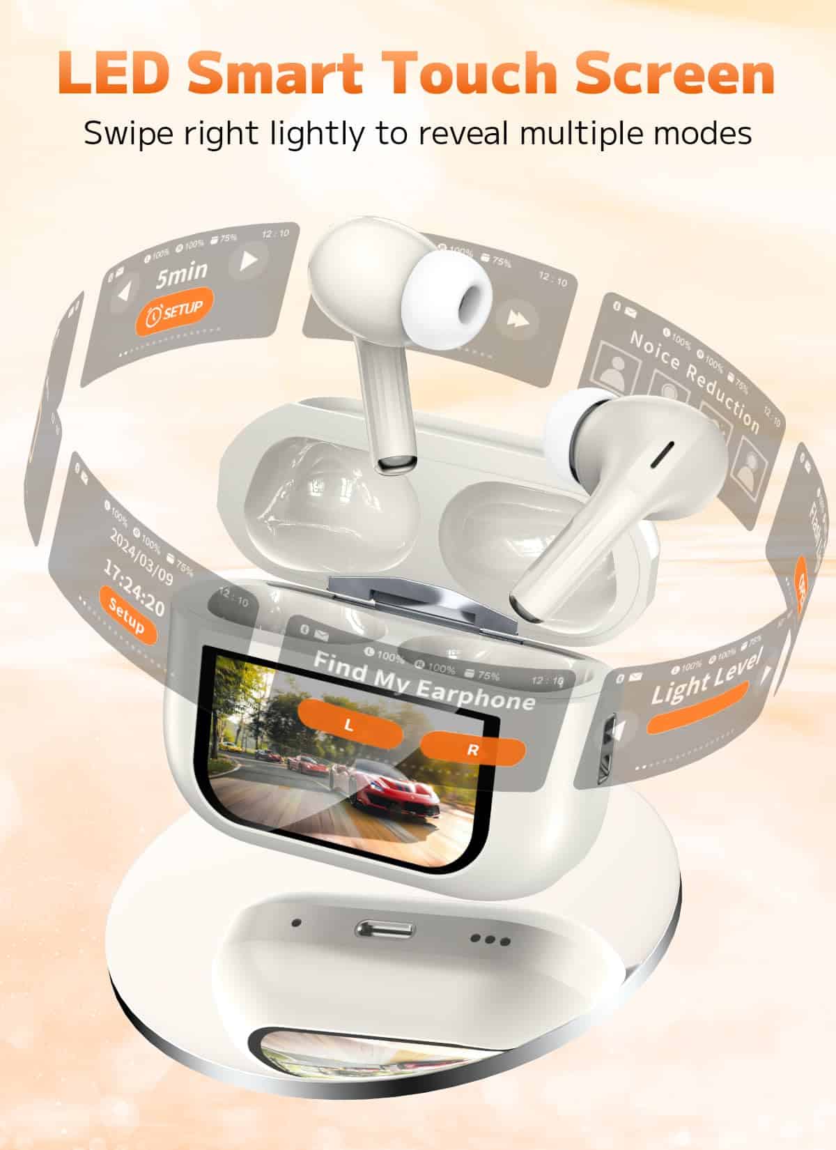 Szwdo Wireless Earbuds, Bluetooth Ear Buds 5.4 Headphones - Imagen 3