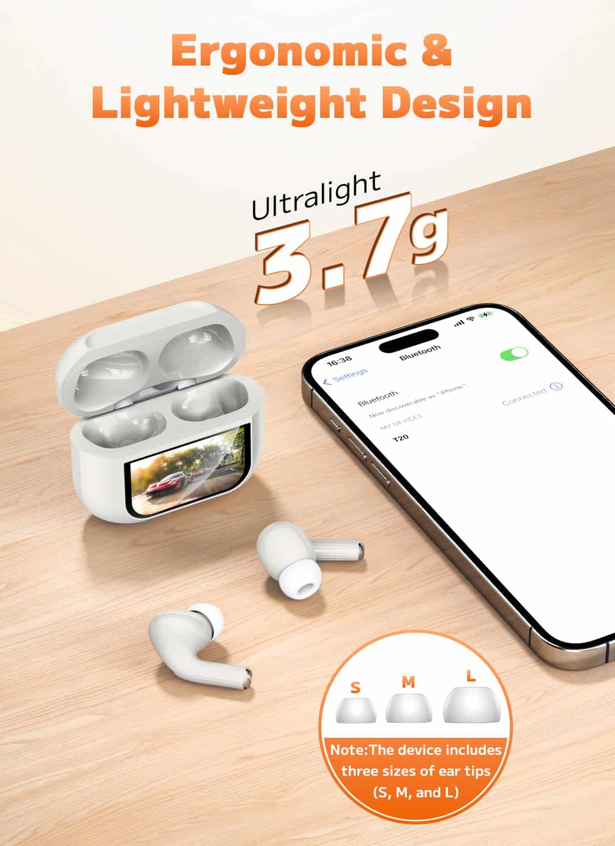 Szwdo Wireless Earbuds, Bluetooth Ear Buds 5.4 Headphones - Imagen 8