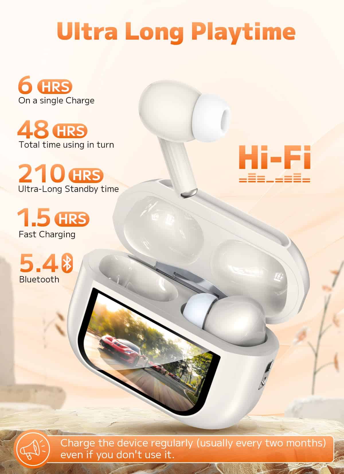 Szwdo Wireless Earbuds, Bluetooth Ear Buds 5.4 Headphones - Imagen 7