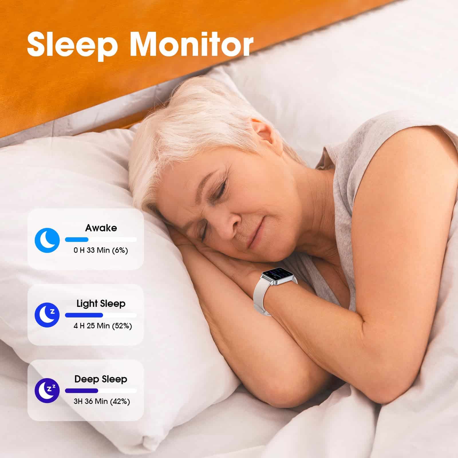 Reloj podómetro; apto para seniors, no requiere - Imagen 5