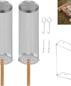 XLRPAT Canastas para Parrilla de Exterior - Mango de Madera