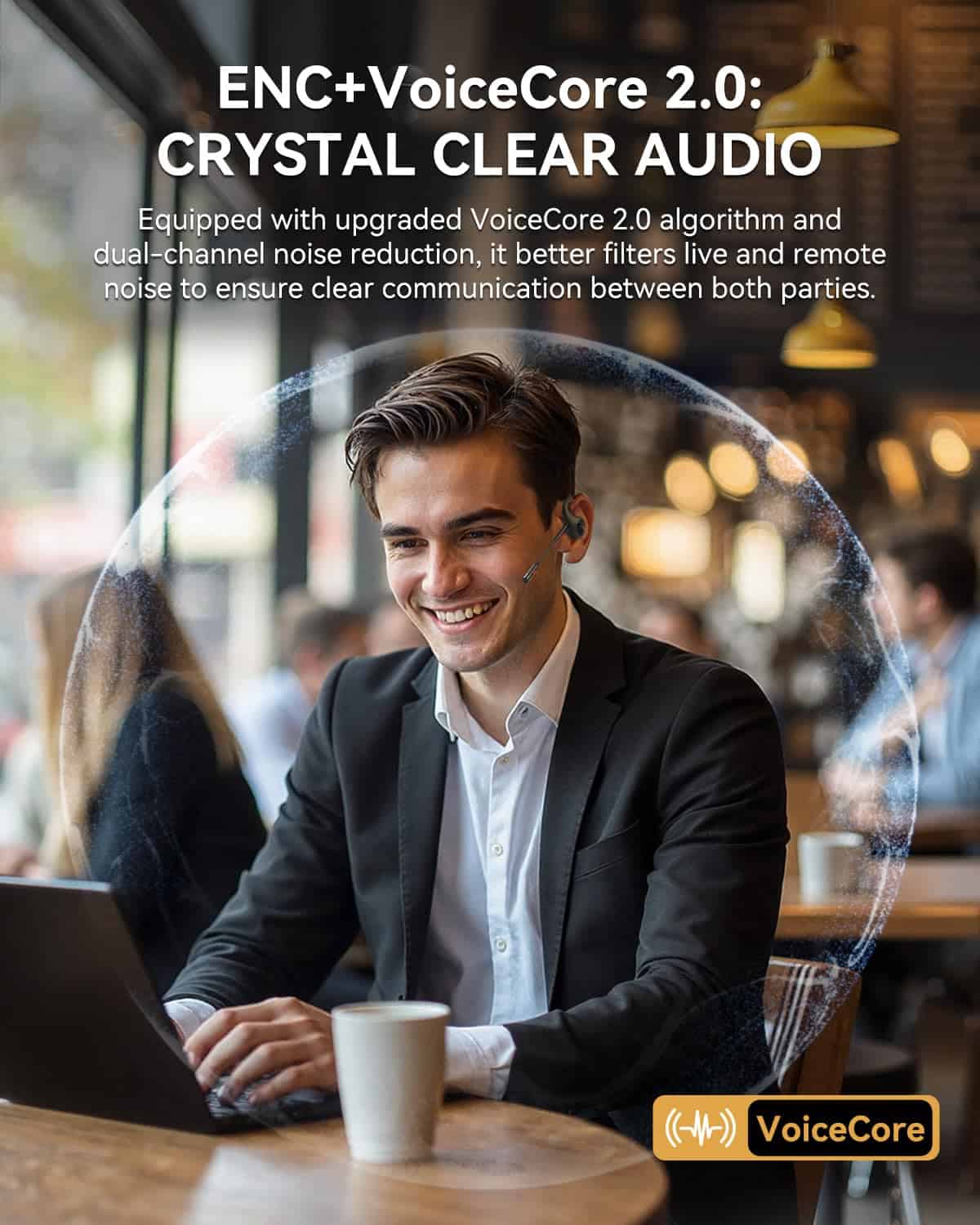 Audífonos de conducción ósea EMEET Airflow -Negro - Imagen 4