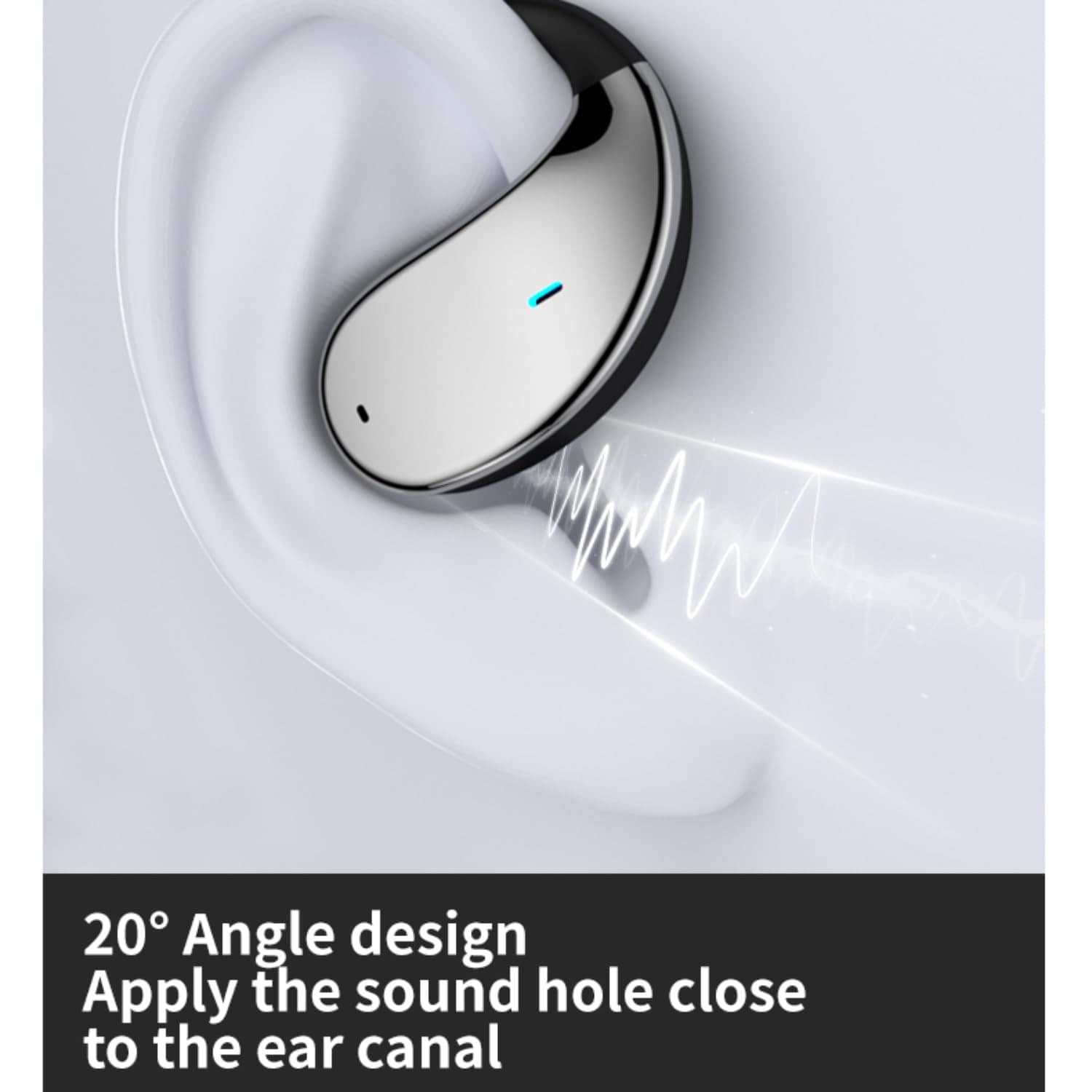 YLYHHFY Audífonos Inalámbricos de Gancho para la Oreja, - Imagen 8